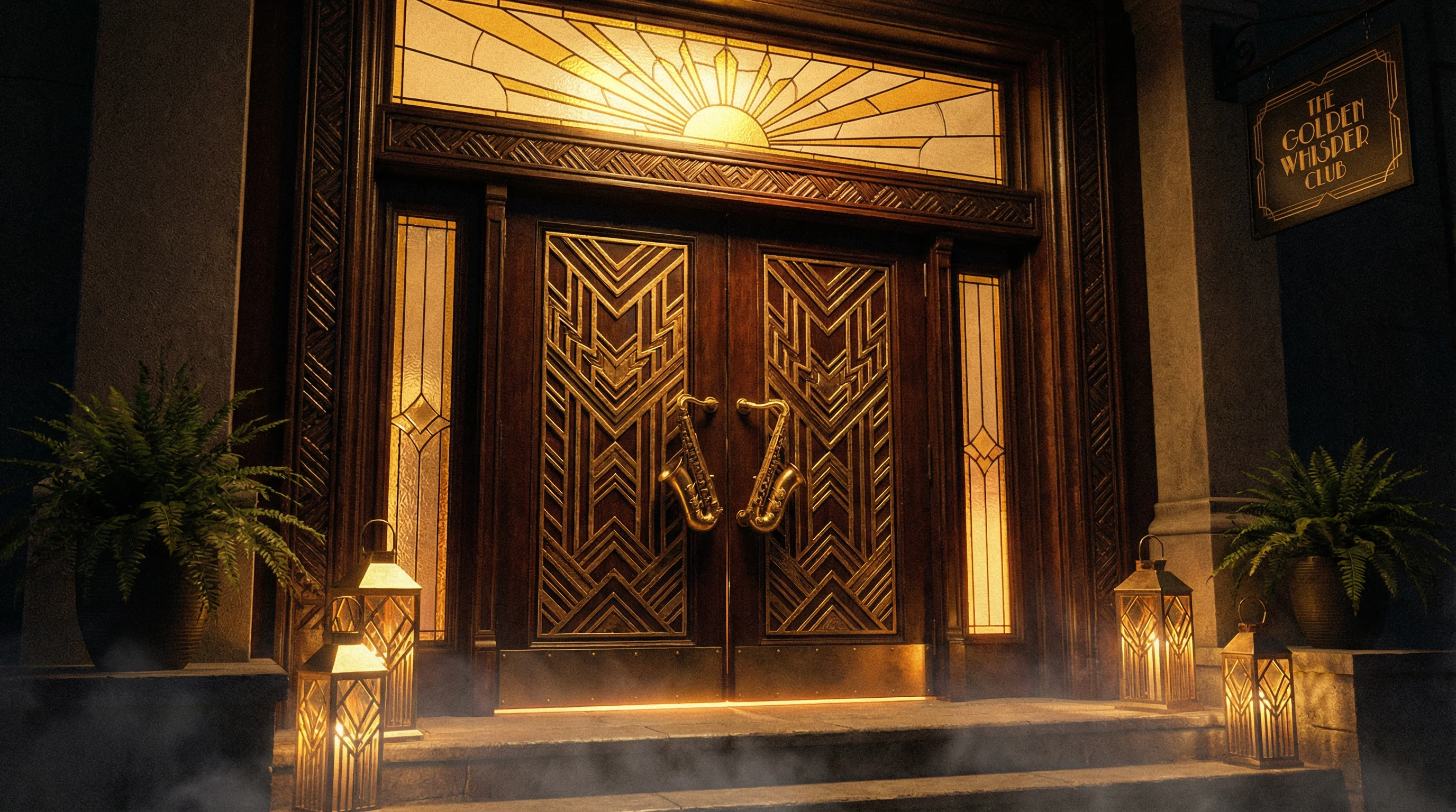 Art Deco风格大门入口 - 开启 慕星棋牌 之旅